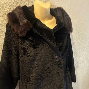 Vintage long black coat